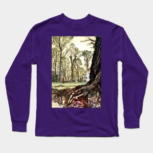 The Fairies would hide until dusk - Peter Pan at Kensington Gardens - Arthur Rackham Long Sleeve T-Shirt